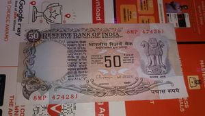 Raer old 50 Rupees note Parliament Edition
