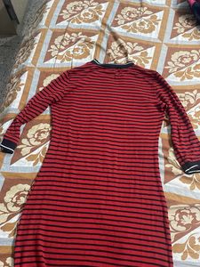 Striped Bodycon Midi Dress