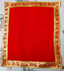 Aasan Chowki Red Cloth