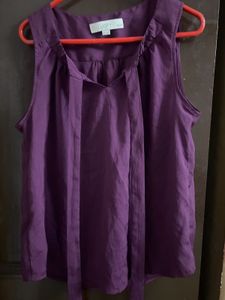 Elegant Purple Sleeveless Top