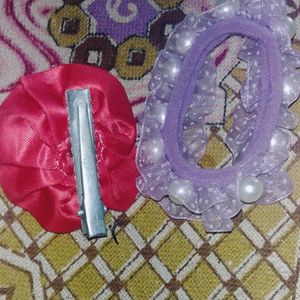 Cute Rubber Band And Hair Clip