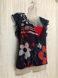 Desigual Blue Short Sleeve Top