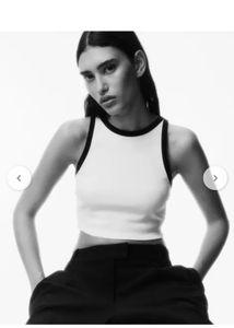 H&amp;M Tank Top with Black Trim