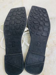 Flats Sandal White Unused IND-7