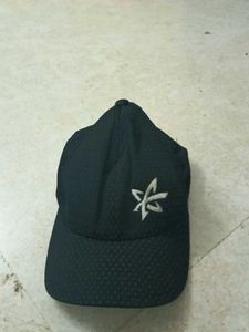 Black Baseball Cap with Embroidered Star Logo