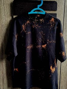 Unisex Oversized Black Acid Wash T-shirt