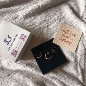 Pack Of 3 Gold Plated Brass Rings
