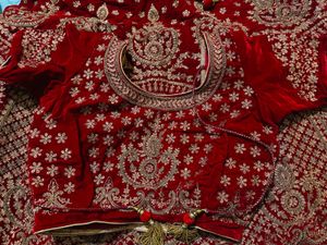Red and Gold Bridal Lehenga