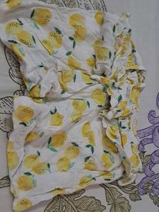 Cute Lemon Print Shorts