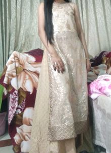 Beautiful Shiny Palazzo With Kurta