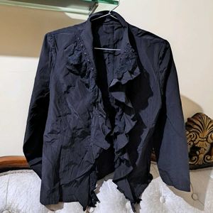 🇬🇧Silk Ruffle Jacket