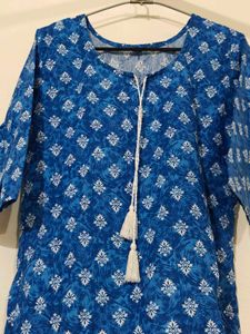 Blue Printed Kurta