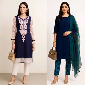 Embellished Kurta Set