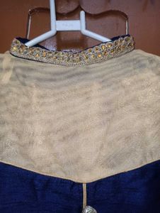 Elegant Blue &amp; Gold Kurta Set
