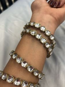 Kundan Bangles - Set of 4