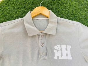 Mast And Harbour Formal Collar Tshirt Grey Color