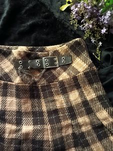 Price Drop Korean Design Checkered Skirt