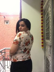 Peter Pan Neck Floral Top