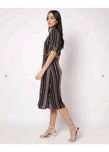 Striped Midi Shirt Dress