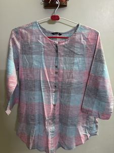 Striped Button-Down Top