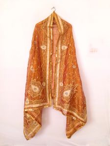 Multicolor Embroidered Skirt &amp; Dupatta (Women&#39;s)