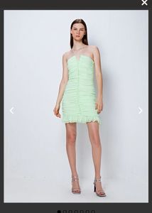Cute mint green ruched dress