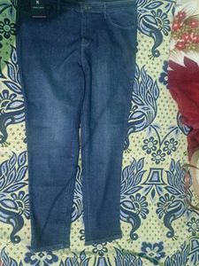 Women Navy Blue Comfort Slim Fit High Rise Stretch