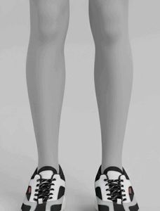 Vintage White &amp; Black Athletic Sneakers