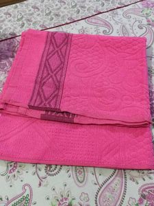 Bright Pink Cotton Towel Set