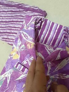 Beautiful Girlish Suit With Print Bottom