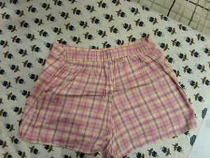 Pink Plaid Skorts