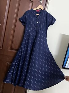 Blue Printed Dress