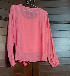 Bossini Layered Tie-Up Hem Top With Camisole