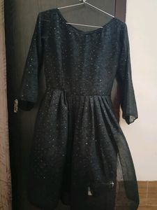 Black Side Cut Short Frock