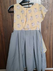 Girls Yellow Floral Dress
