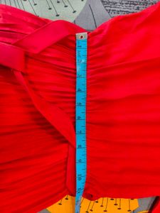 Red Frock With Black Accessories