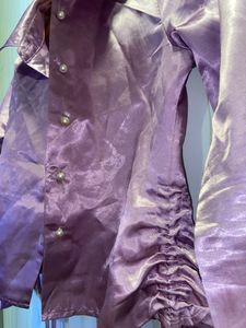 Lavender Satin Shrug