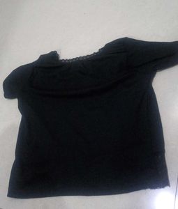 BUYBEB Lace Trim Crop Top