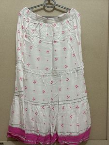 Pink Floral Ethnic Skirt
