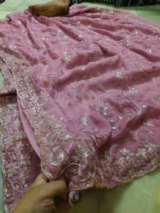Light Weight Beutiful Work Saree 💞