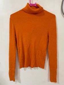 H&amp;M Orange Turtleneck Jumper