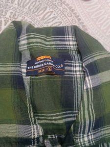 Green Plaid Casual Shirt