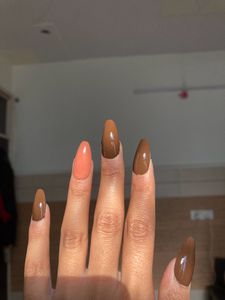 Classy Nail Extensions With Glue