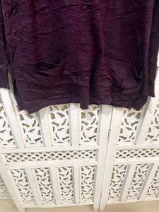 🎀Burgundy Cowl Neck Pullover Top E