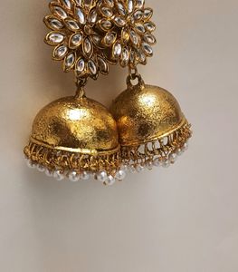 Golden jhumkas