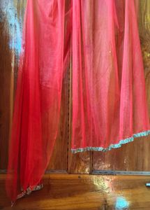 Red anarkali suit