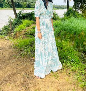 Flowy Patterned Maxi Dress