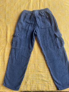 Blue Corduroy Cargo Pants