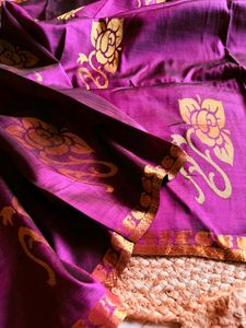 Pure Silk Violet Kanjivaram Saree