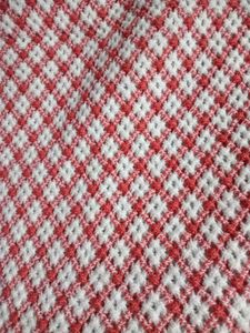 Coral & White Knit Sawl